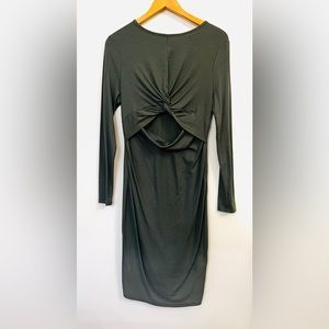Green maternity dress